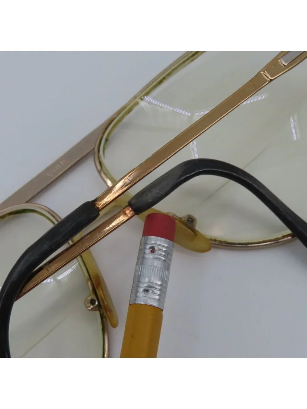 VTG Marcolin Marchon 900-F9 Gold Silver Metal Eyeglasses Glasses Frames Italy